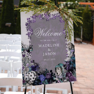 Affiche Floral Vintage Dark Alice en Mariage Wonderland