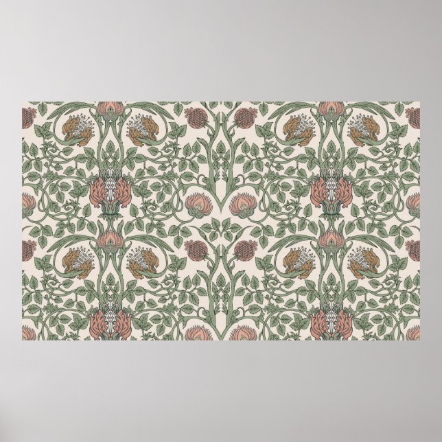 Affiche Floral vintage seamless pattern. Enchanted Vintage (Devant)