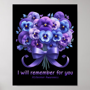 Affiche Floral Violet Je Me Souviendrai De Vous Heimerheim