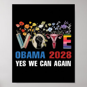 Affiche Floral Vote Obama 2028 Réparons ce Président 202