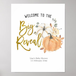 Affiche Floral White Citrouille Genre Reveillez Bienvenue