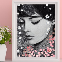 Floral Woman Botanical rose Imaginaire Pop Art