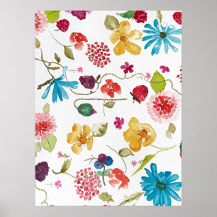 Affiche florale
