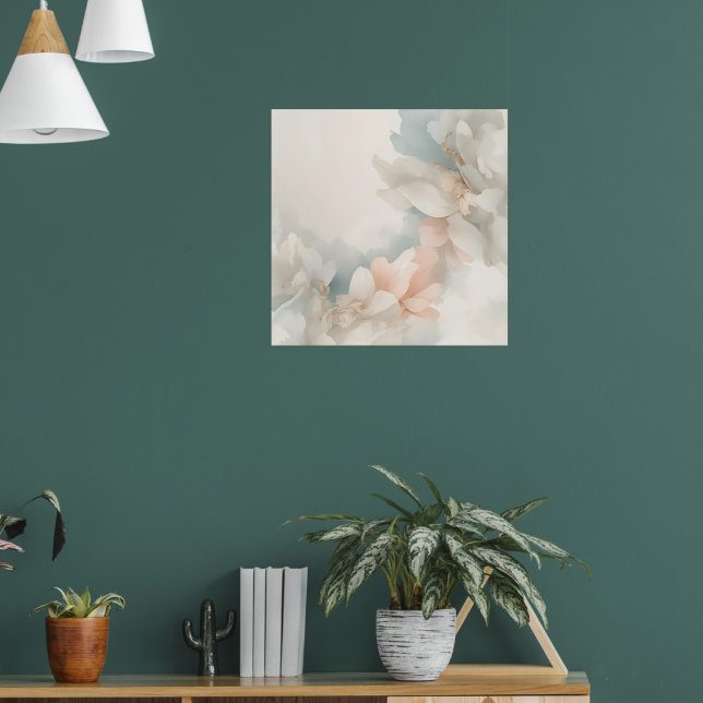 Affiche Florale à l'Aquarelle Douce | Botanique Ro (Salon 1)