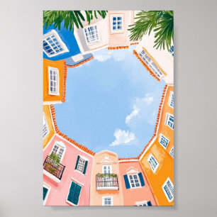 Affiche florale «Blushing Botanica» Élégance mural