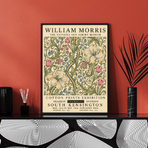 Affiche florale de William Morris Botanique vint