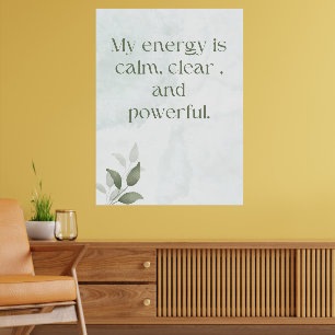 Affiche florale inspirante Énergie de réveil