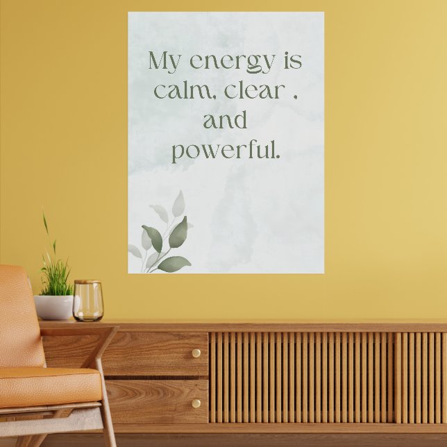 Affiche florale inspirante Énergie de réveil (Salon 2)