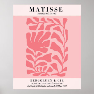 Affiche florale rose blush   Art mural de style Ma