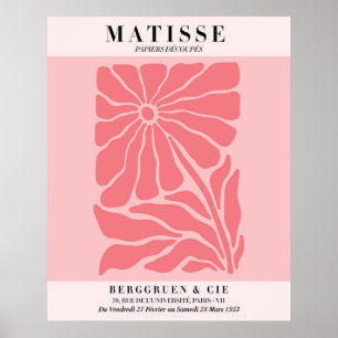Affiche florale rose blush   Art mural de style Ma