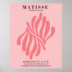 Affiche florale rose pastel   Art mural de style M