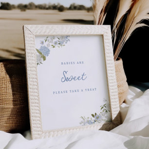 Affiche Flore Bleu Doux Devine Combien