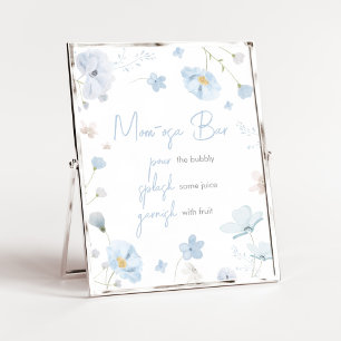 Affiche Flore Bleu Printemps bébé en Fleur Maman Osa Bar