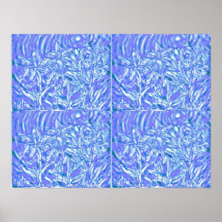Affiche Flore bleue 1