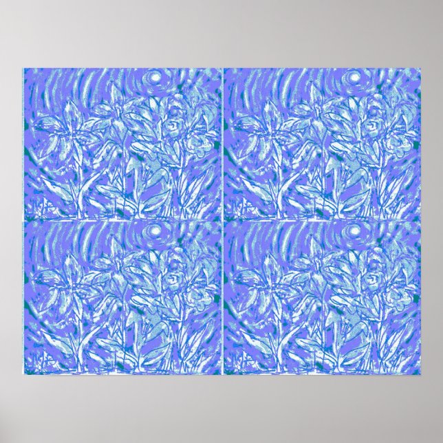Affiche Flore bleue 1 (Devant)
