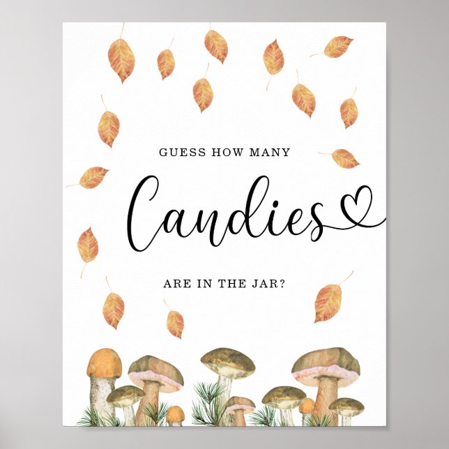 Affiche Flore d'automne devine combien de bonbons (Devant)