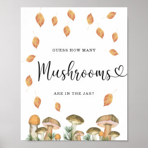 Affiche Flore d'automne devine combien de champignons