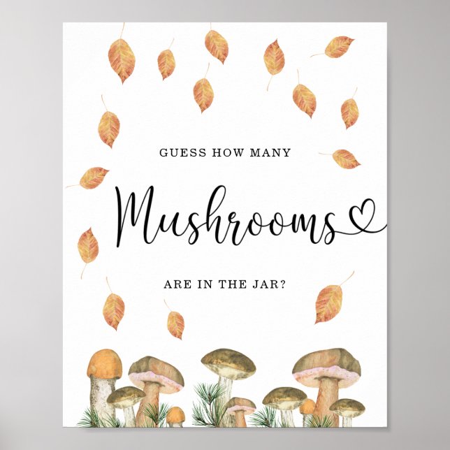 Affiche Flore d'automne devine combien de champignons (Devant)