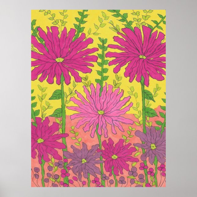 Affiche Flore ensoleillée printanière (Devant)