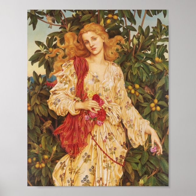 Affiche Flore | Evelyn De Morgan (Devant)