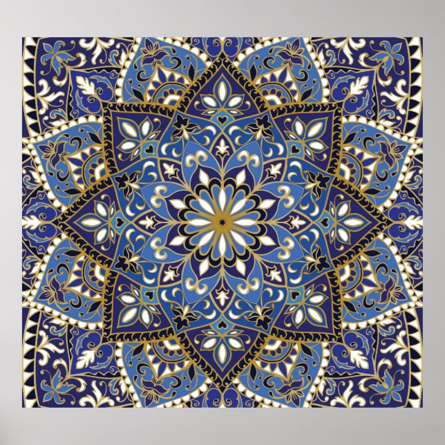 Affiche Flore orientale : Tapis Vintage (Devant)