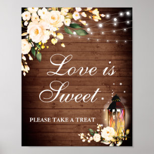 Affiche Flore Rose Flore Mariage Dessert Bar