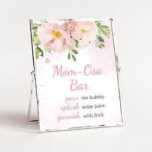 Affiche Flore rose pâle Ressort maman Osa Bar