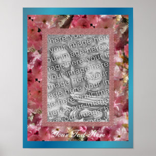 Affiche Flore rose Printemps Fleur Design Cadre Photo