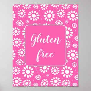 Affiche Flore rose sans gluten