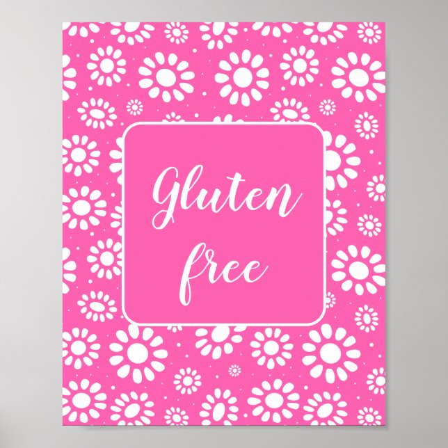 Affiche Flore rose sans gluten (Devant)