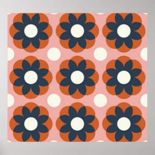Affiche Flore scandinave : Design Vintage sans joint