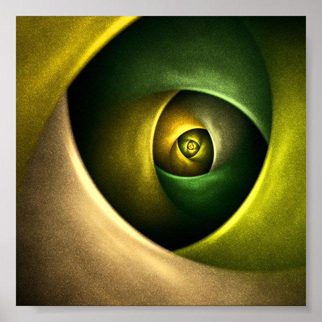 Affiche Flore verte Florale moderne Art Abstrait Motif #23 (Devant)