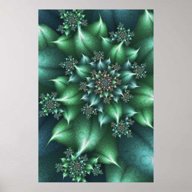 Affiche Flore verte Spiky (Devant)