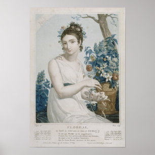 Affiche Floreal, huitième mois du Républicain