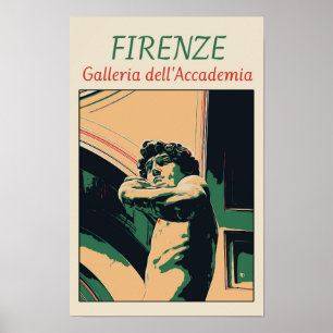 Affiche Florence David Michelangelo illustration Italie