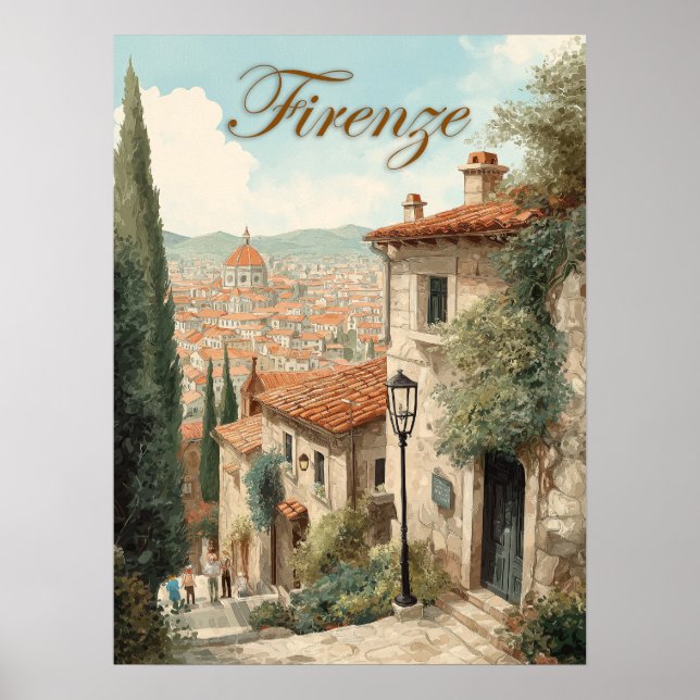 Affiche Florence d'inspiration vintage (Devant)