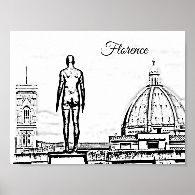 Affiche Florence Duomo noir & blanc Gormley (Devant)