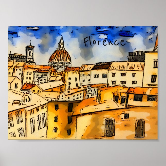 Affiche Florence Italie (Devant)