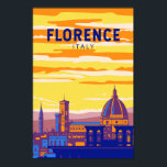 Affiche Florence Italie Travel Art Vintage<br><div class="desc">Design vectoriel de Florence. Florence,  capitale de la Toscane italienne,  abrite de nombreux chefs-d'oeuvre de l'art et de l'architecture de la Renaissance.</div>