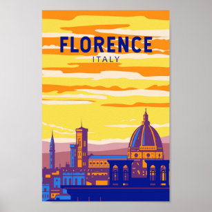 Affiche Florence Italie Travel Art Vintage