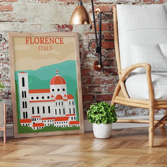 Affiche Florence, Italie Vintage voyage rétro (Créateur téléchargé)
