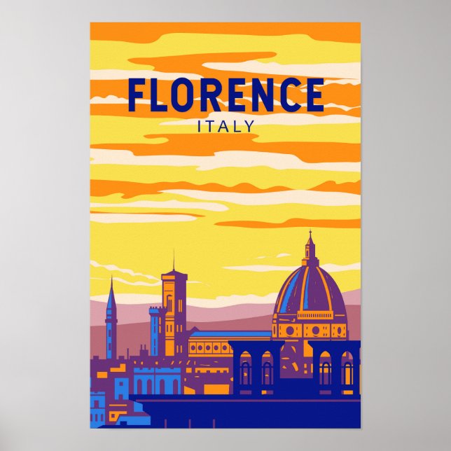 Affiche Florence Italie Voyage Art Vintage (Devant)