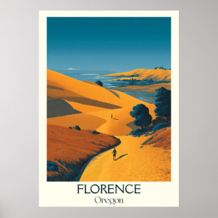 Affiche Florence Oregon Vintage Coastal Dune Travel Art