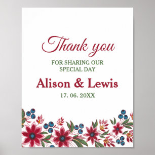 Affiche Flores d'aquarelle rétro