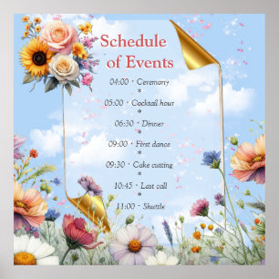 Affiche Flores florales du printemps et de l'été