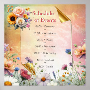 Affiche Flores florales du printemps et de l'été