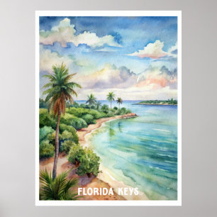 Affiche Florida Keys National Park Aquarelle Peinture