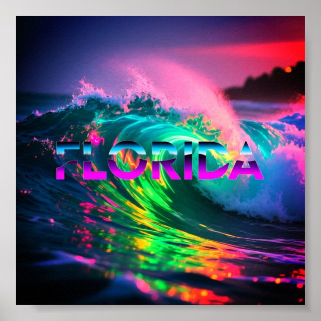 Affiche Florida – Neon Wave Vibes (Devant)