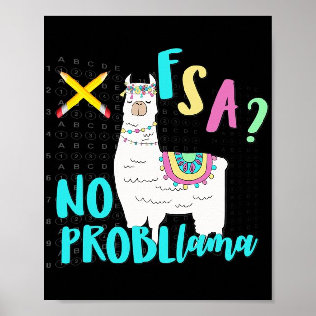 Affiche Florida State Test Day Llama Pour Les Étudiants (Devant)