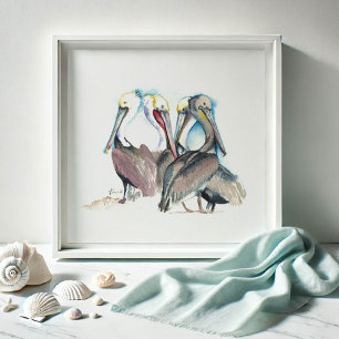 Affiche Floride Aquarelles Pelican Art